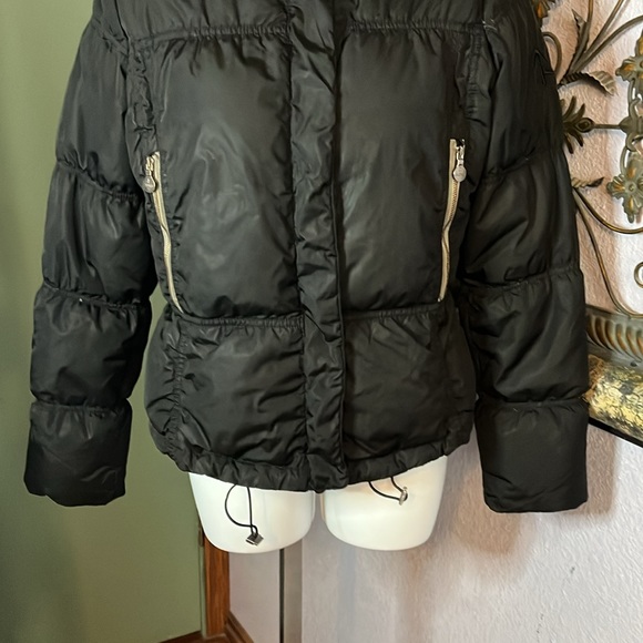 Authier ski & snow black down zip/ hooded jacket Sz 8 - Picture 3 of 16